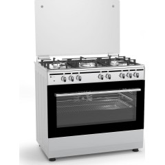 Thermogatz TGS 7000 IX Κουζίνα Υγραερίου & Ρεύματος 94lt με Εστίες Υγραερίου Π90εκ. Inox
